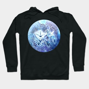 Blue flower art Hoodie